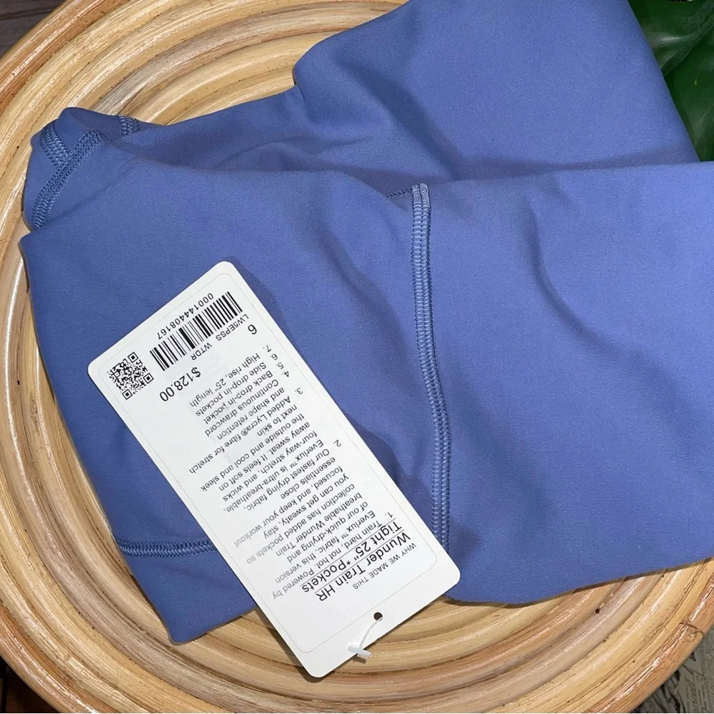🆕 lululemon Wunder under train pocket water drop blue size 6 - Picture 3 of 5